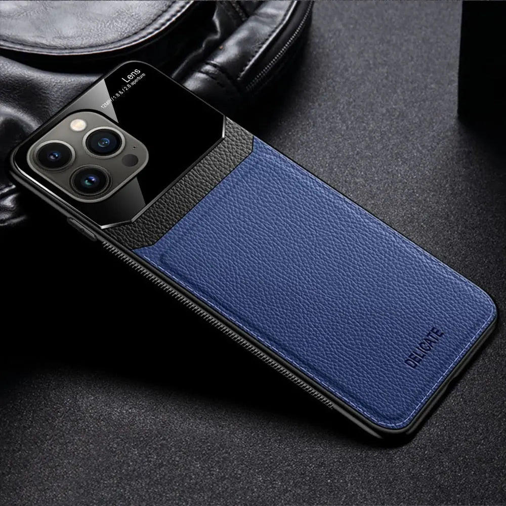 iPhone 14 Anacotte Leather Texture with Plexiglass iPhone case