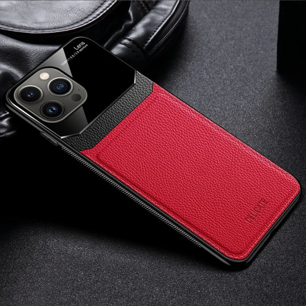 iPhone 14 Anacotte Leather Texture with Plexiglass iPhone case