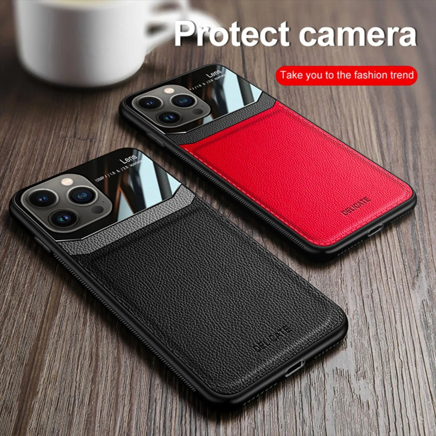 iPhone 14 Anacotte Leather Texture with Plexiglass iPhone case